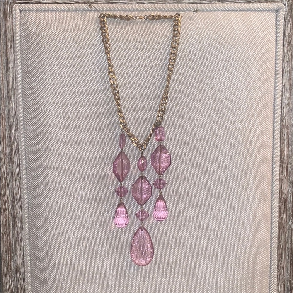 Lavender Stone Statement Necklace